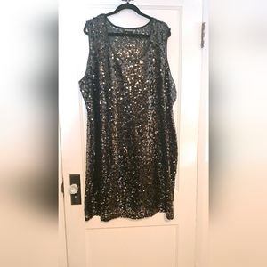 Sleeveless unlined sequined dress